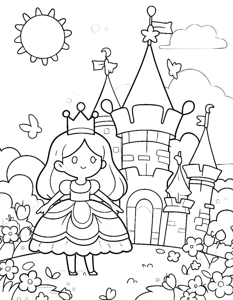 tranh tô màu lâu đài 30