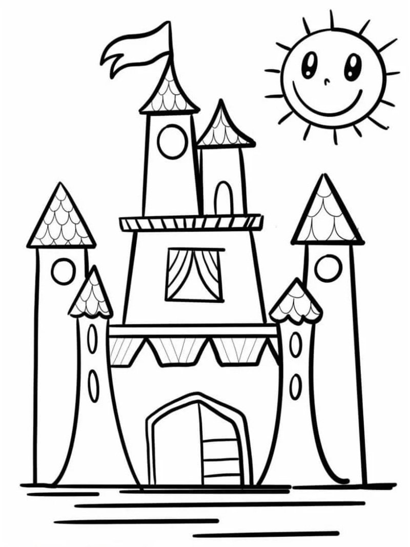 tranh tô màu lâu đài 31