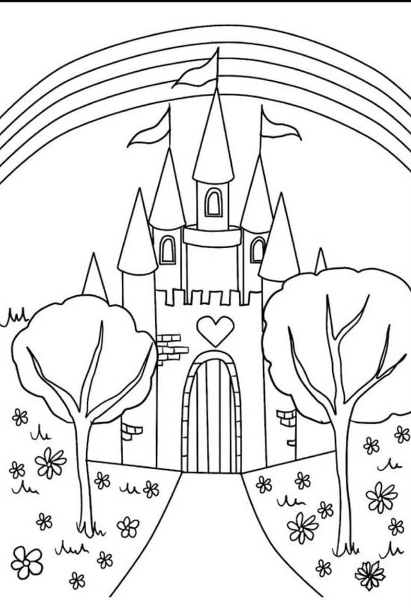 tranh tô màu lâu đài 32
