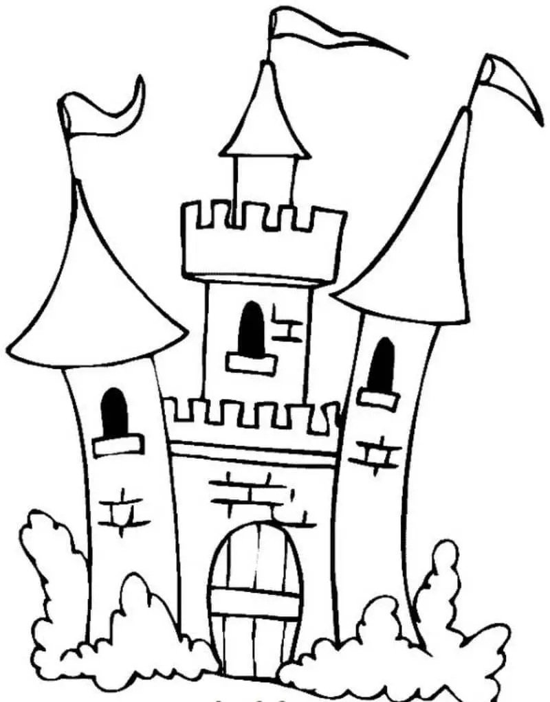 tranh tô màu lâu đài 33