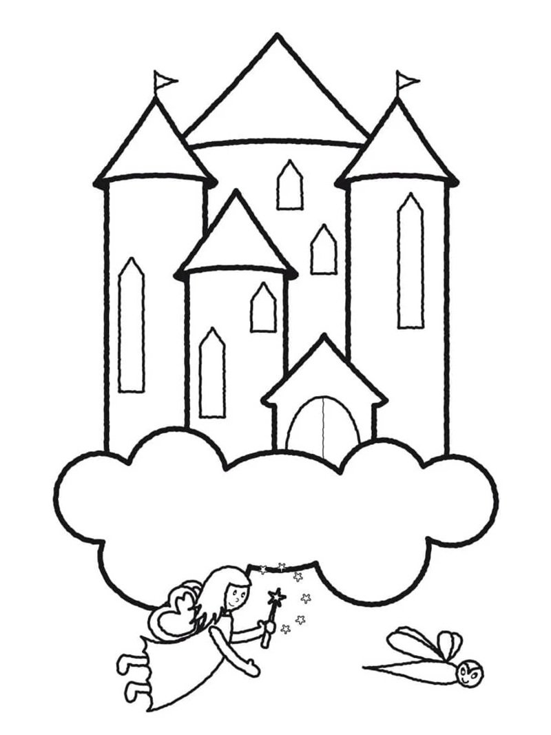 tranh tô màu lâu đài 34