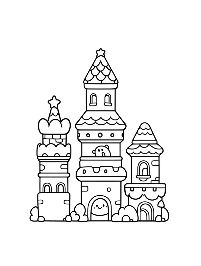 tranh tô màu lâu đài 35