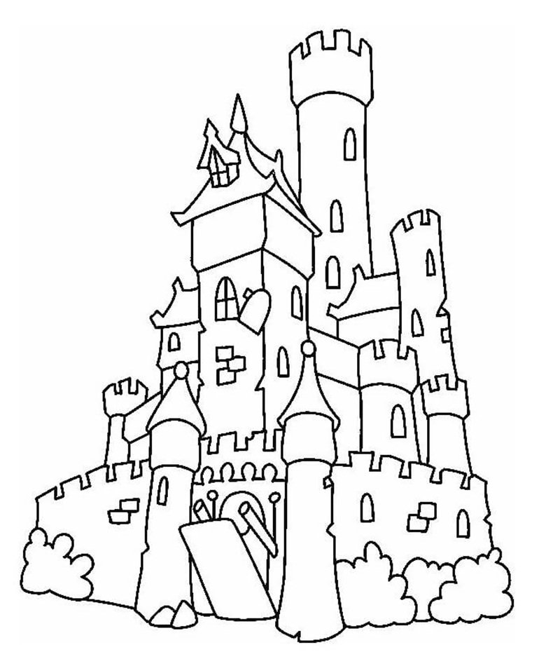 tranh tô màu lâu đài 4