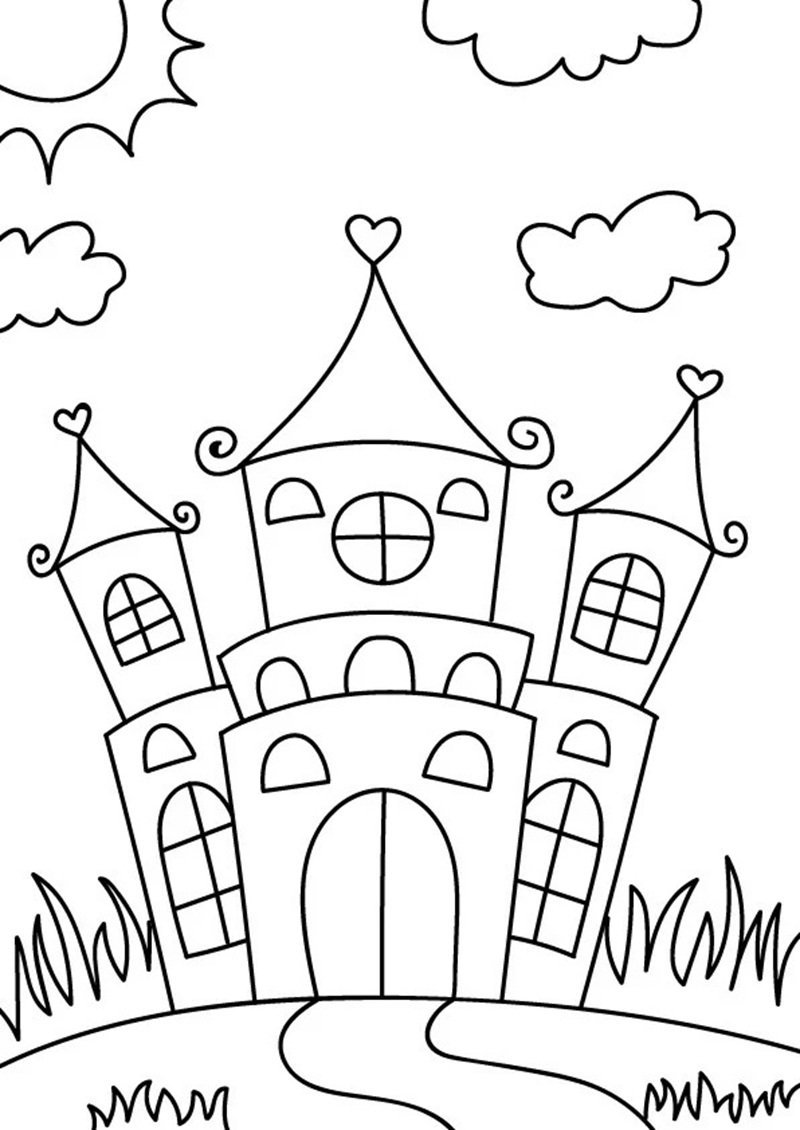 tranh tô màu lâu đài 40