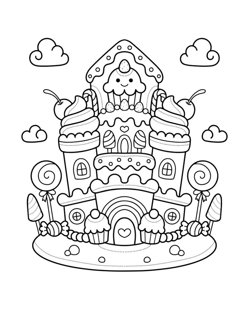 tranh tô màu lâu đài 42