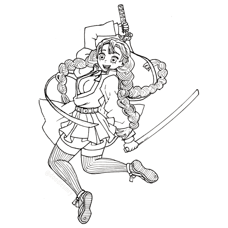 tranh tô màu mitsuri 11