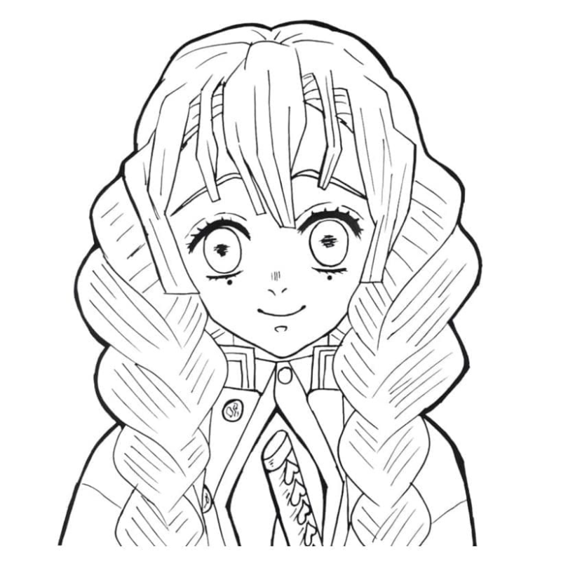 tranh tô màu mitsuri 14