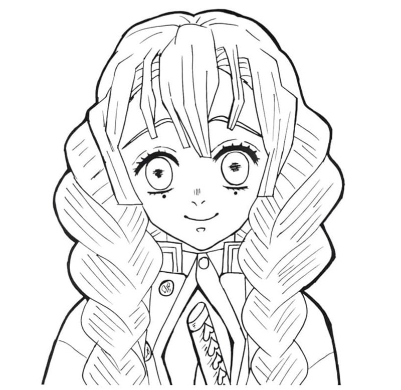 tranh tô màu mitsuri 16