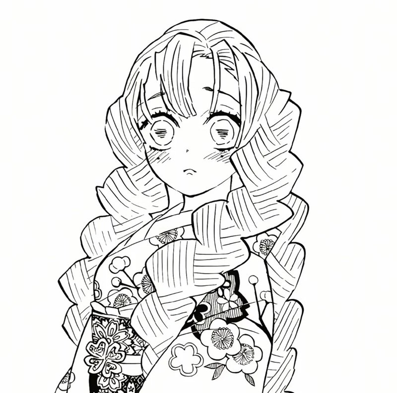 tranh tô màu mitsuri 18