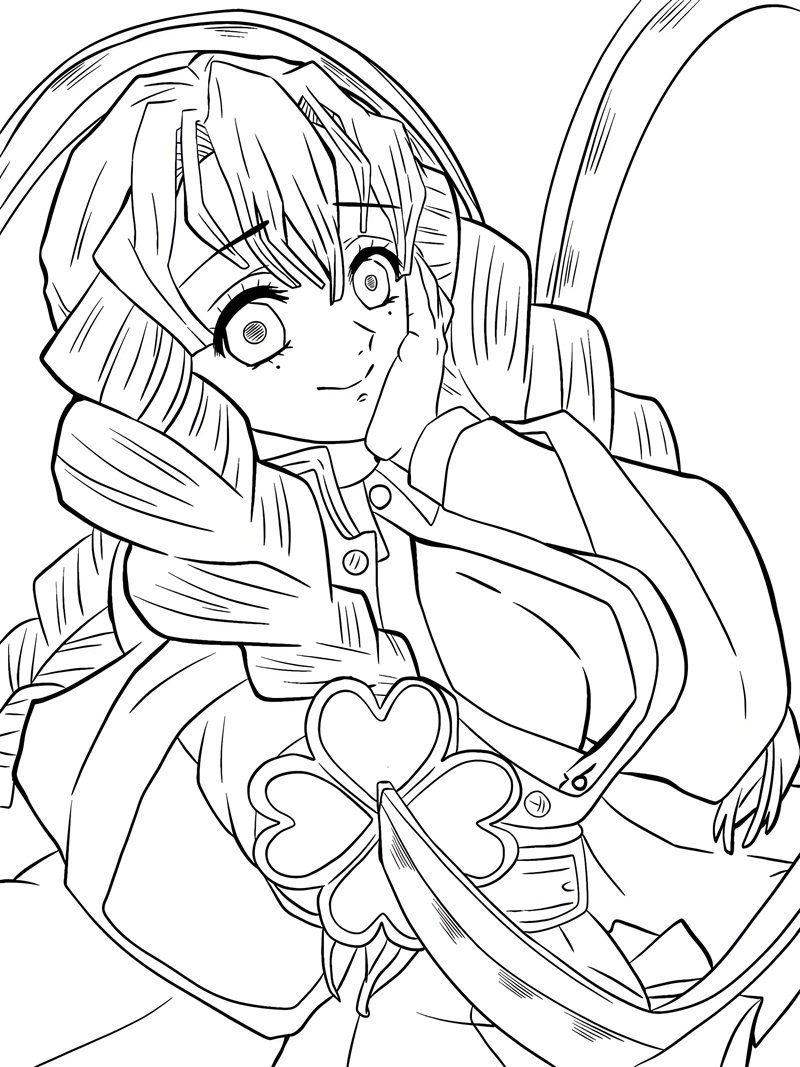 tranh tô màu mitsuri 2