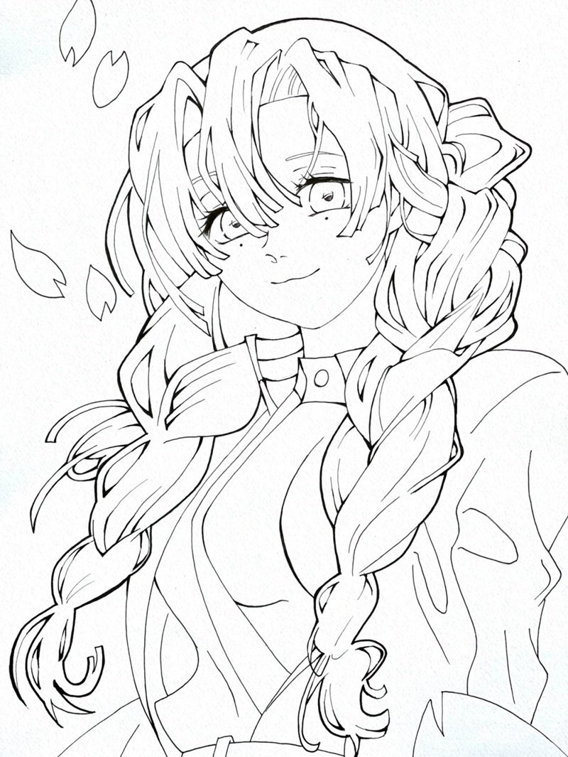 tranh tô màu mitsuri 28