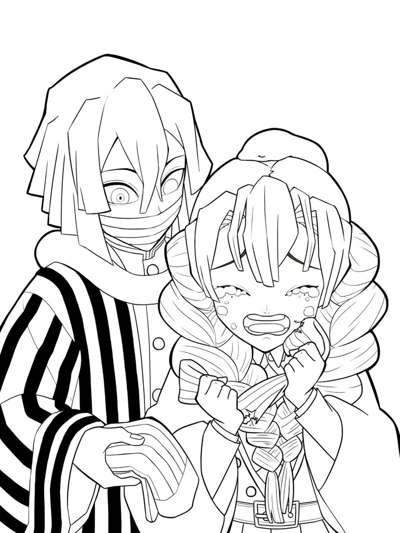 tranh tô màu mitsuri 29