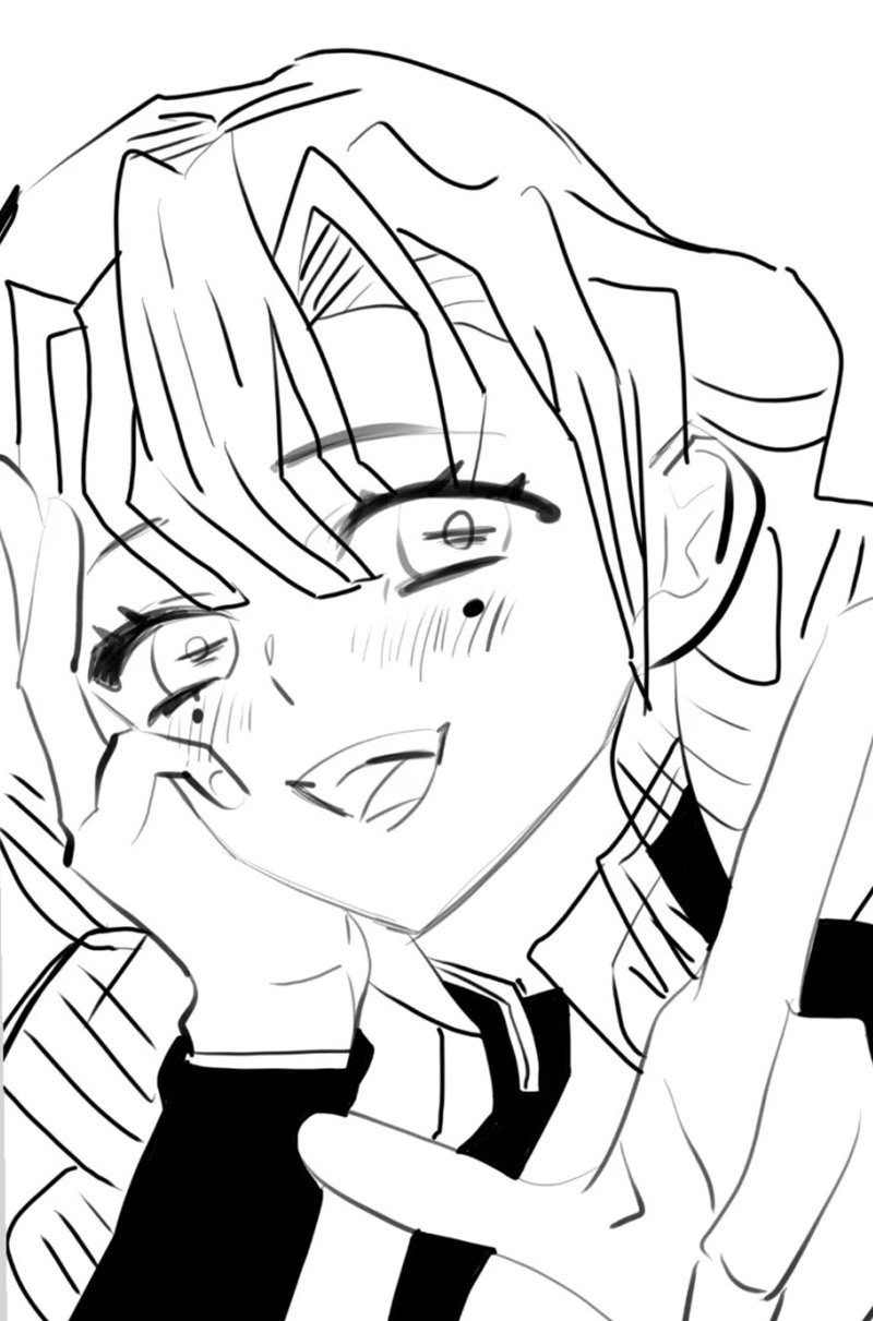 tranh tô màu mitsuri 31