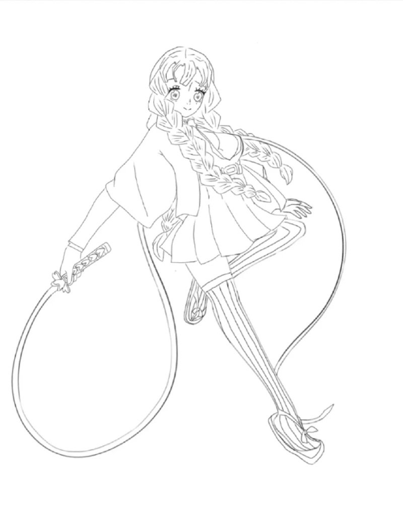 tranh tô màu mitsuri 34