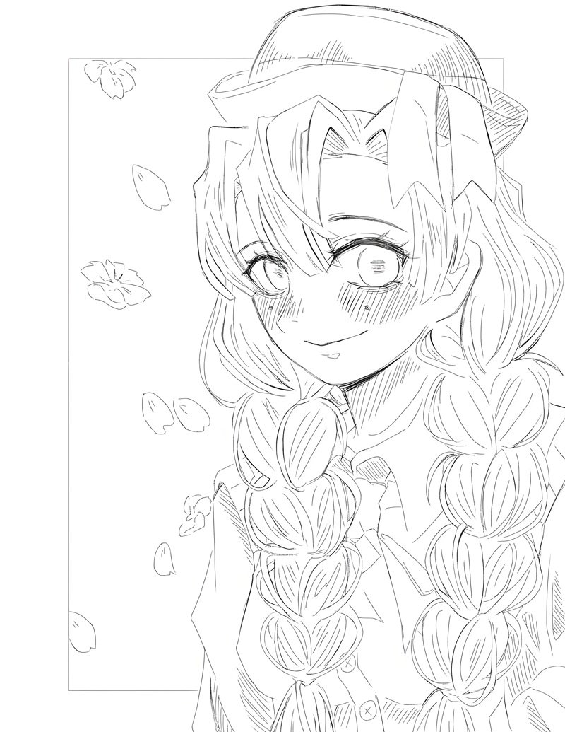 tranh tô màu mitsuri 5