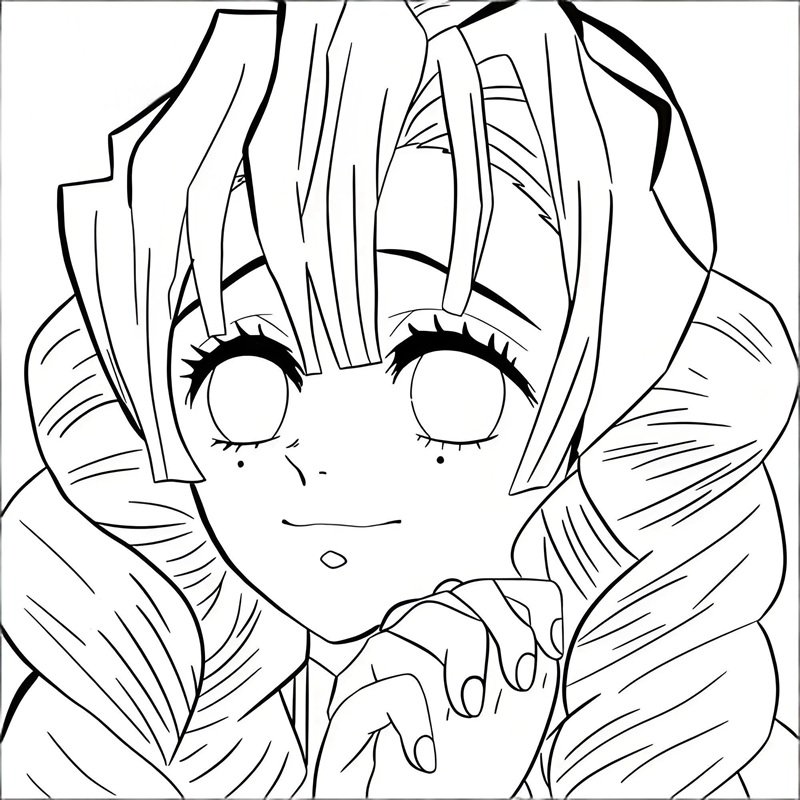 tranh tô màu mitsuri 6