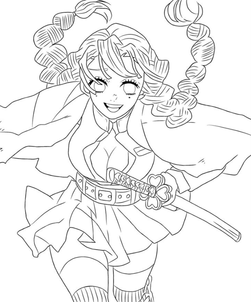 tranh tô màu mitsuri 9