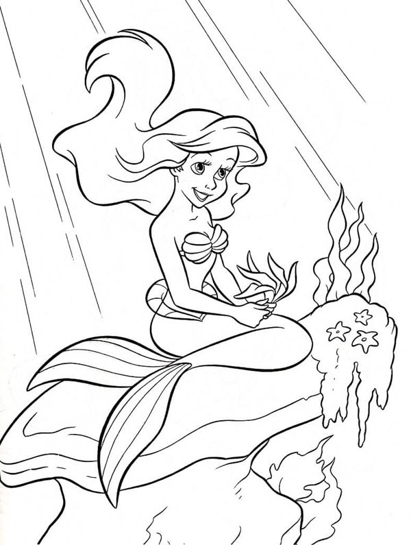 tranh tô màu nàng tiên cá 15