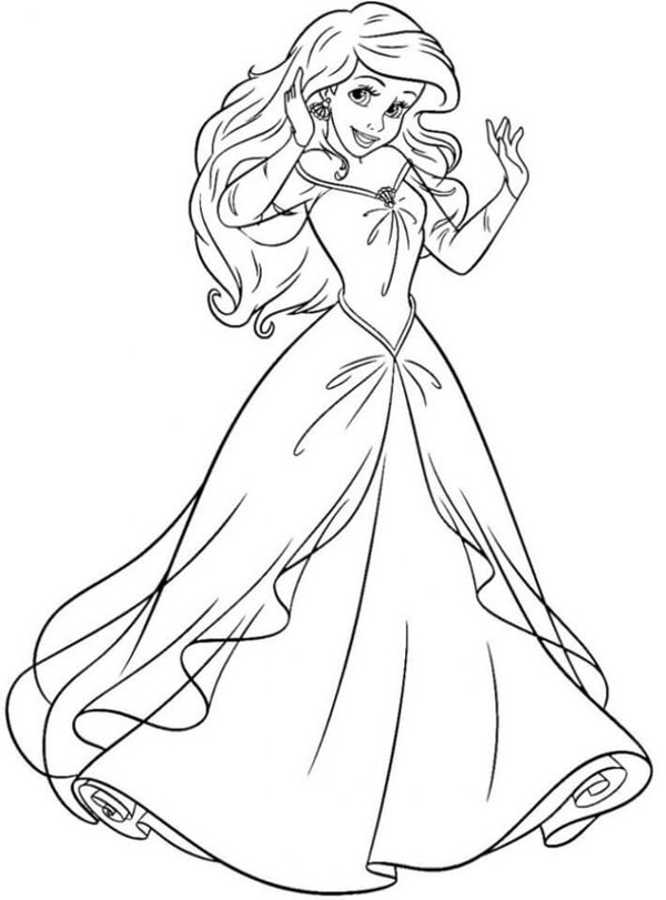 tranh tô màu nàng tiên cá 17