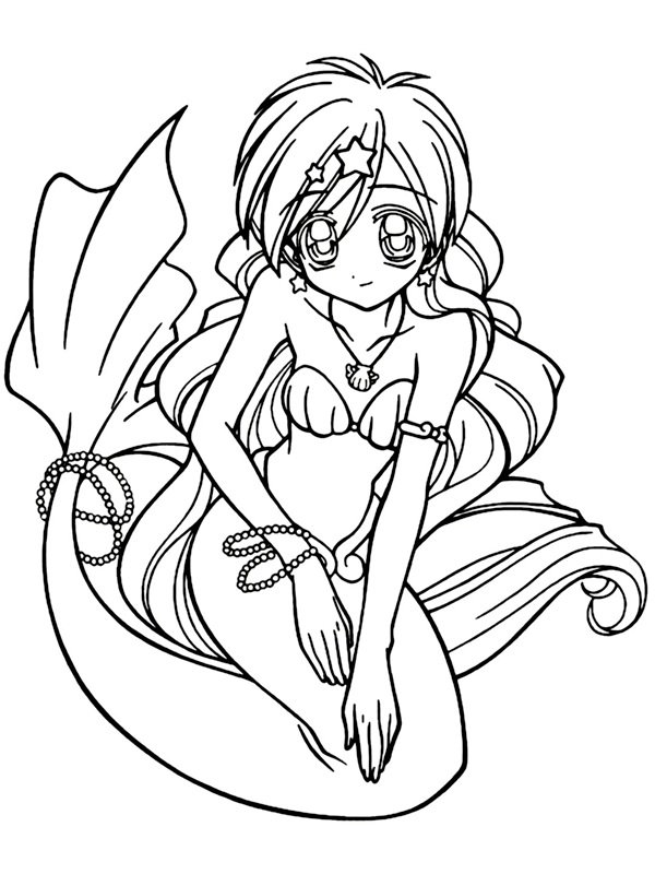 tranh tô màu nàng tiên cá 2