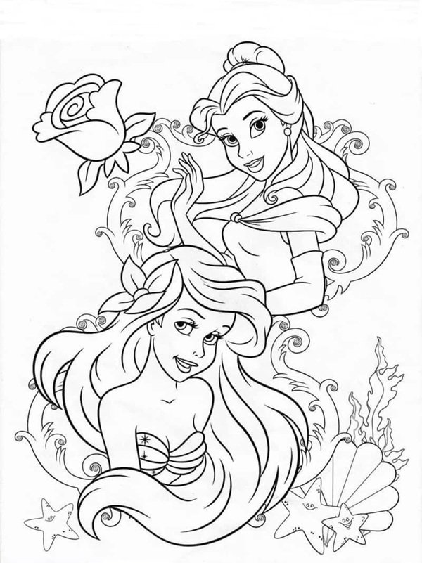 tranh tô màu nàng tiên cá 22