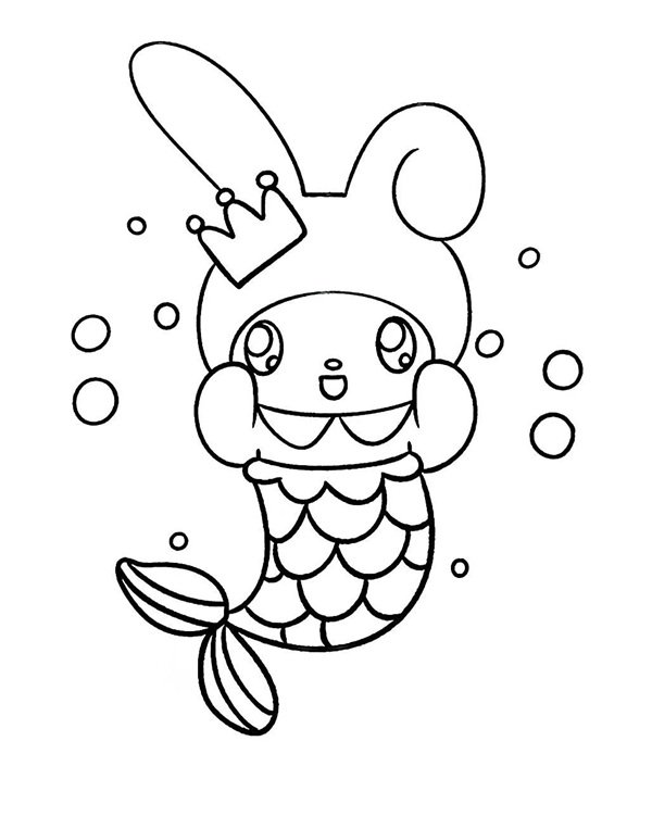 tranh tô màu nàng tiên cá 24