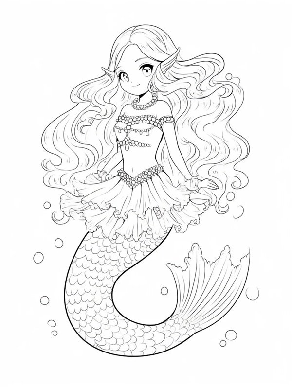 tranh tô màu nàng tiên cá 29