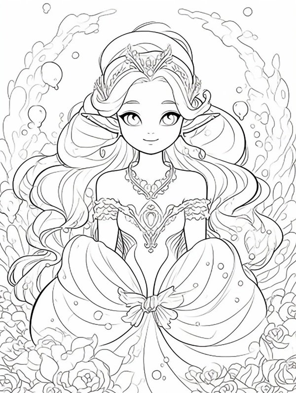 tranh tô màu nàng tiên cá 30