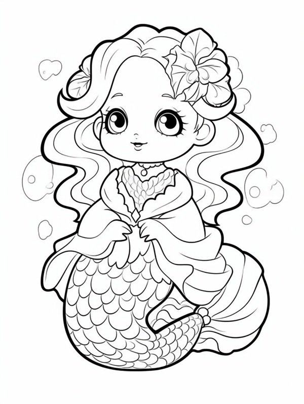 tranh tô màu nàng tiên cá 31