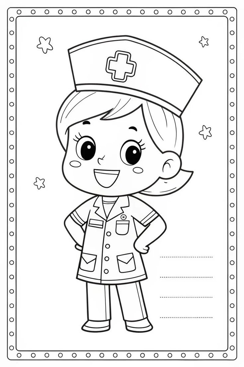 tranh tô màu nghề nghiệp 10