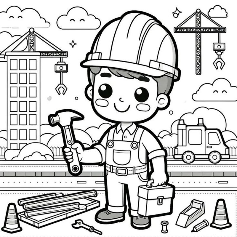 tranh tô màu nghề nghiệp 11