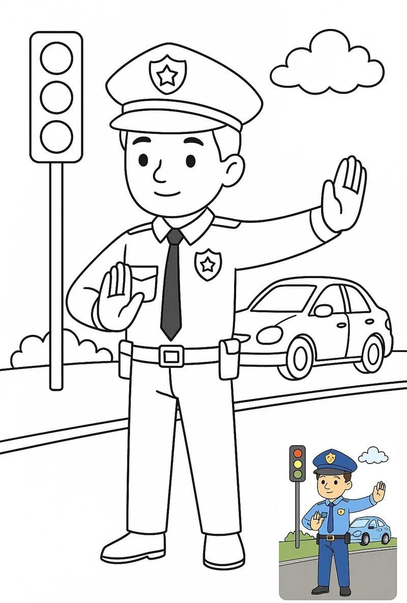 tranh tô màu nghề nghiệp 16