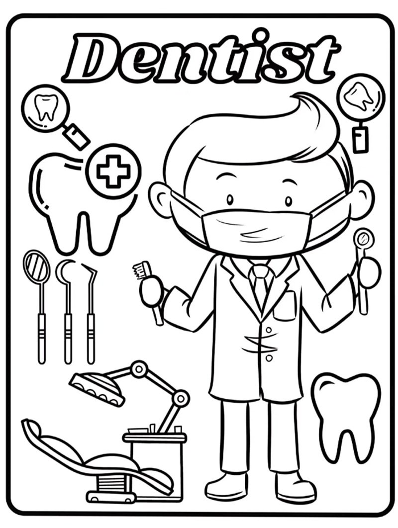 tranh tô màu nghề nghiệp 19