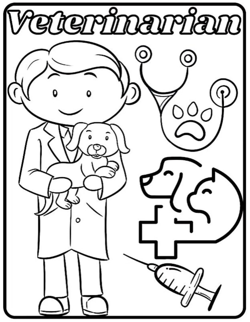 tranh tô màu nghề nghiệp 21