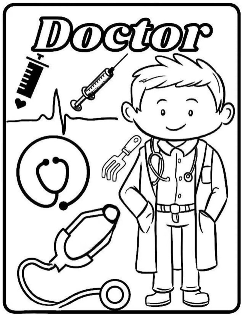 tranh tô màu nghề nghiệp 23