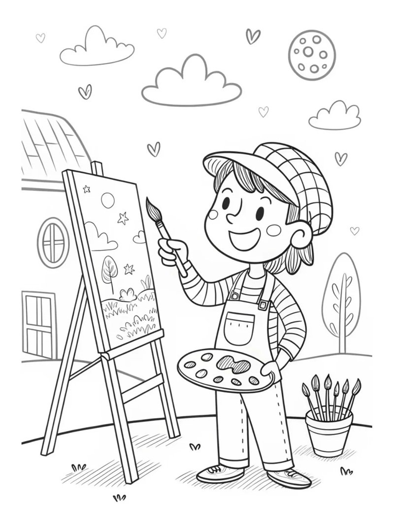 tranh tô màu nghề nghiệp 32