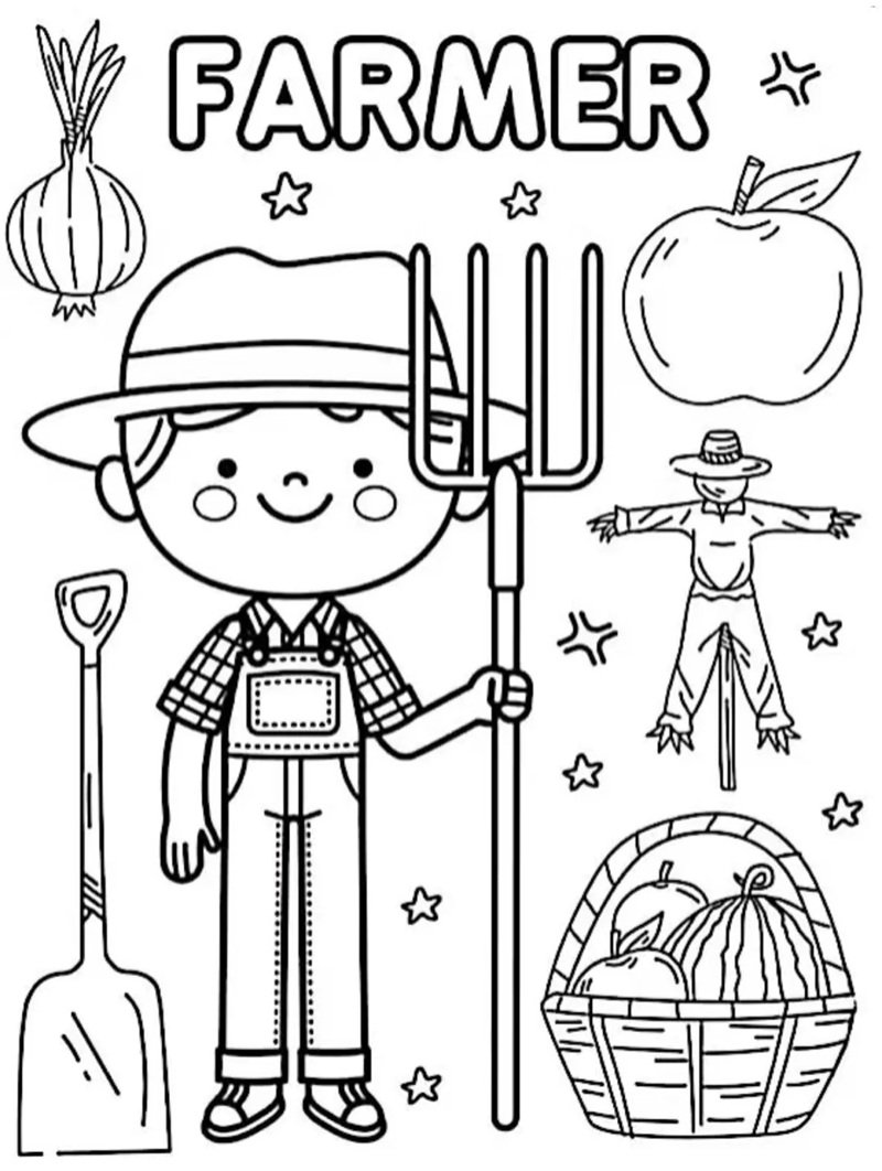 tranh tô màu nghề nghiệp 34