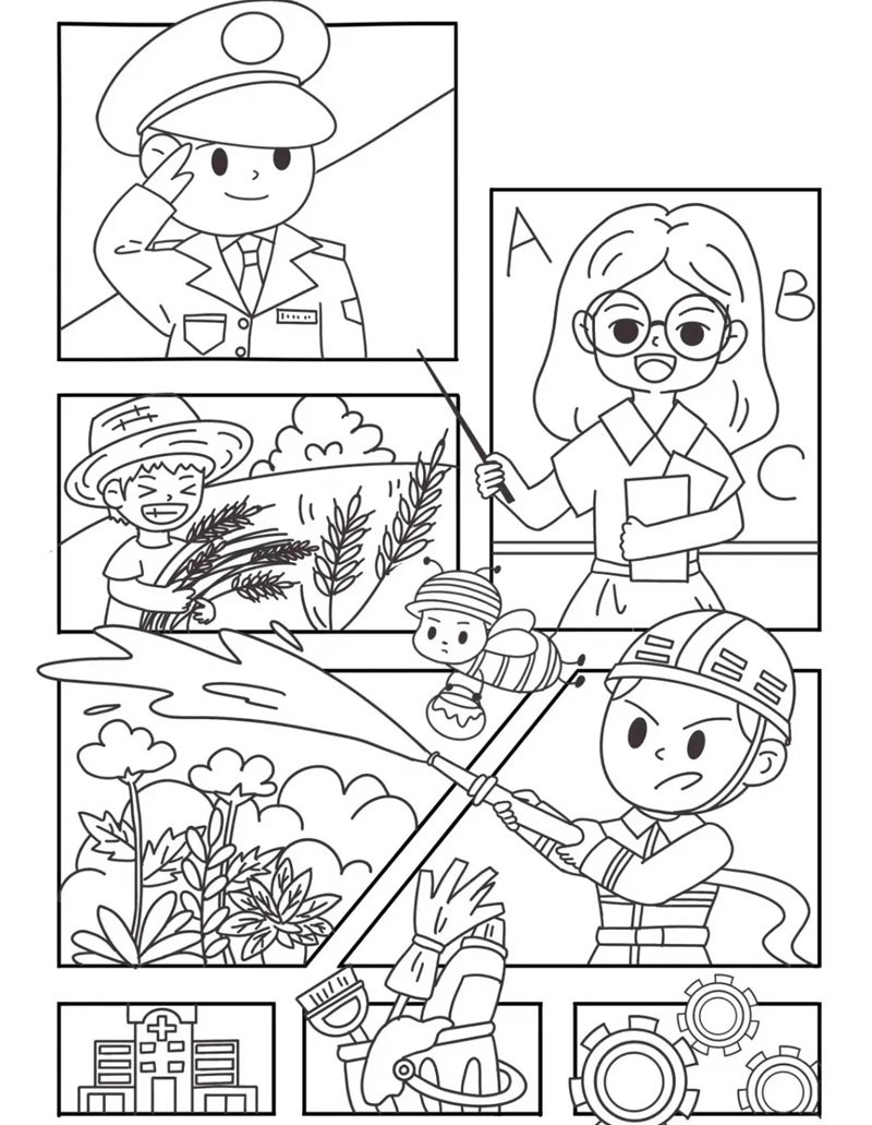 tranh tô màu nghề nghiệp 37