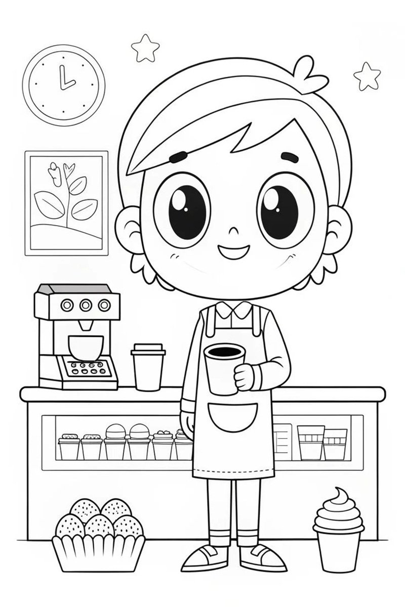 tranh tô màu nghề nghiệp 9