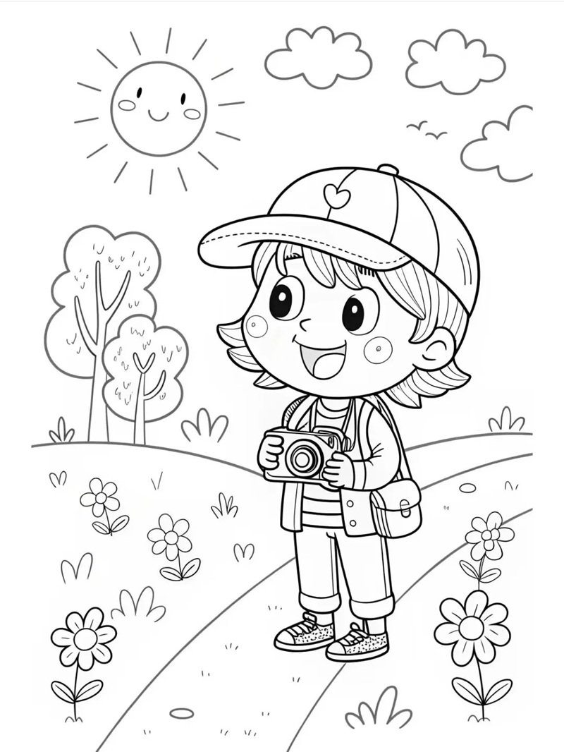 tranh tô màu nghề nghiệp cho bé