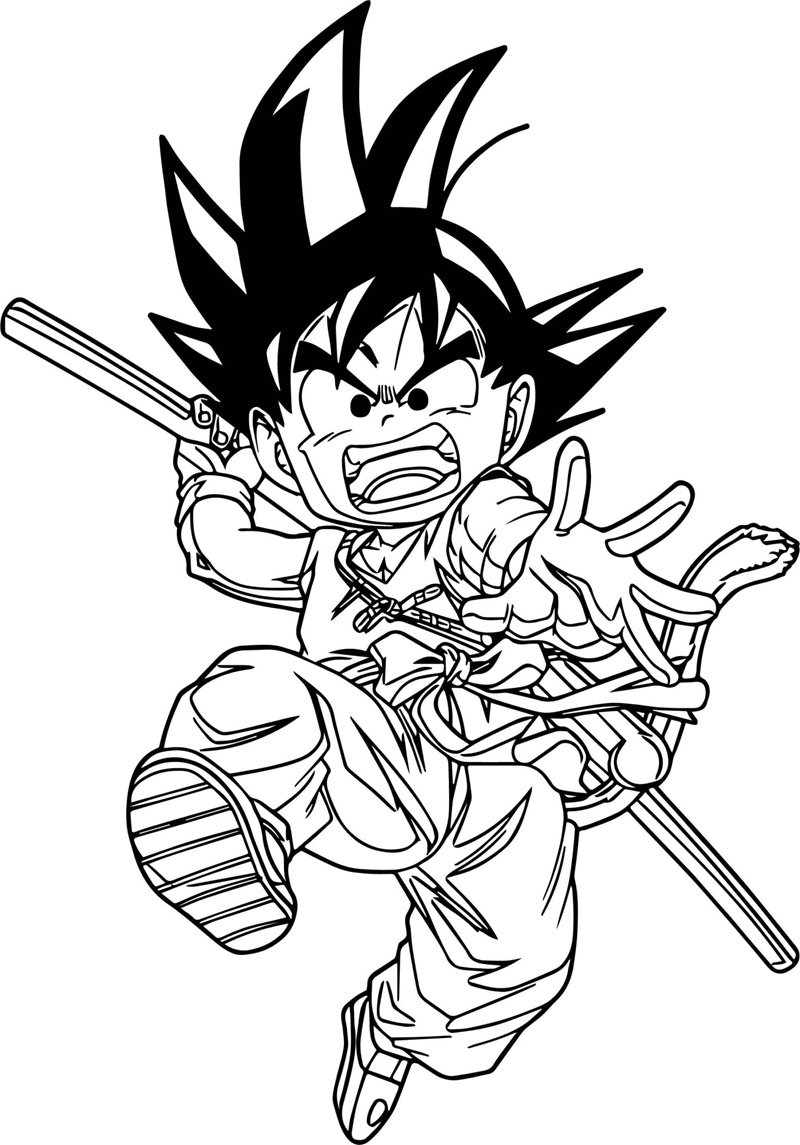 tranh tô màu songoku 10