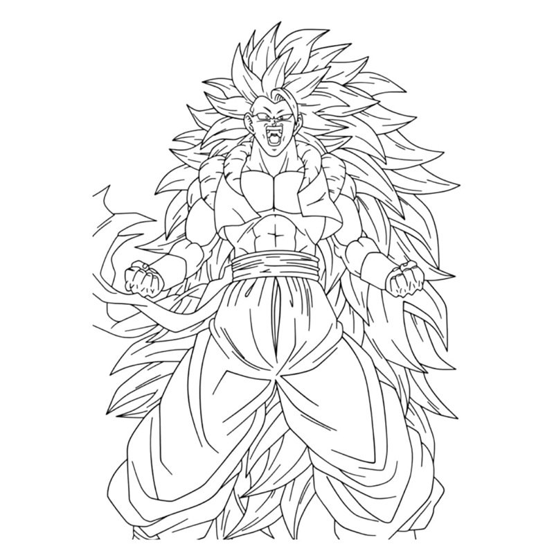 tranh tô màu songoku 14