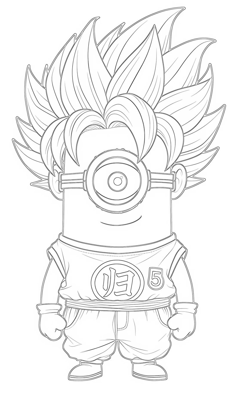 tranh tô màu songoku 16