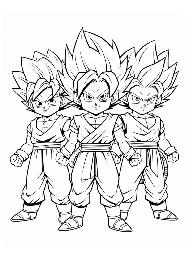 tranh tô màu songoku 18