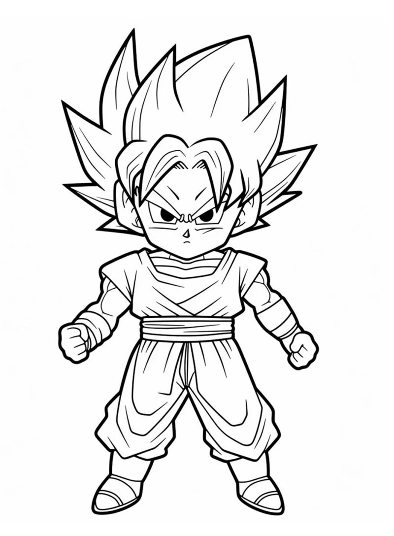 tranh tô màu songoku 19