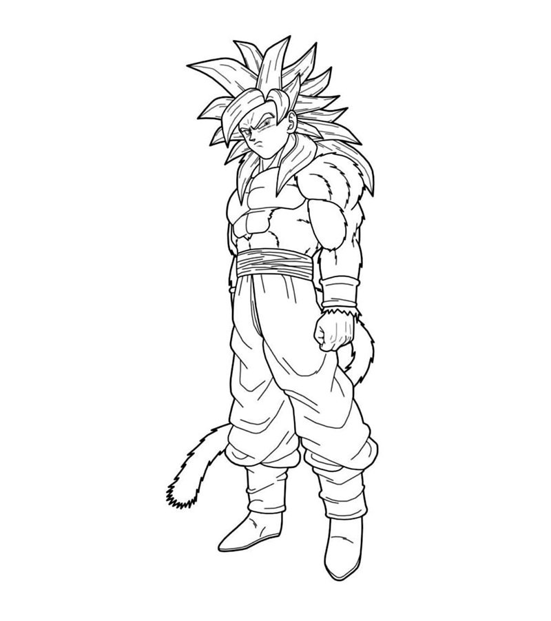 tranh tô màu songoku 2