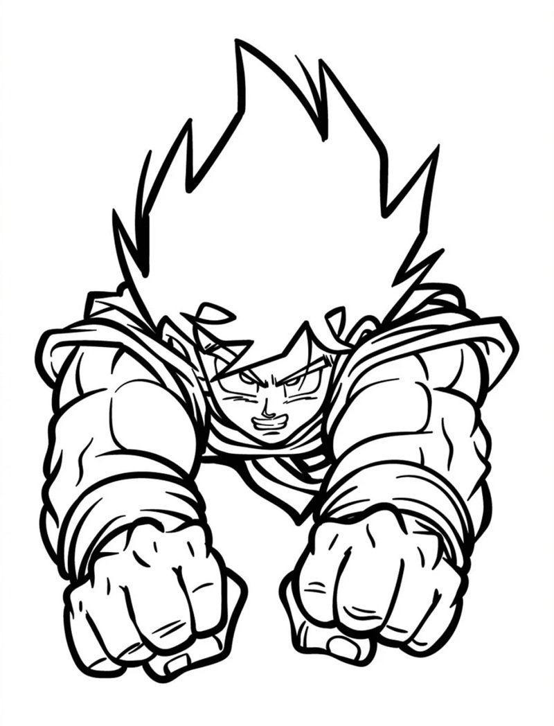 tranh tô màu songoku 21