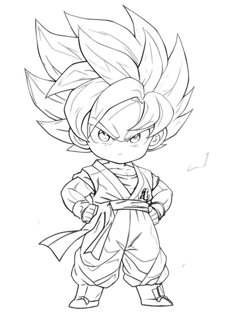 tranh tô màu songoku 23