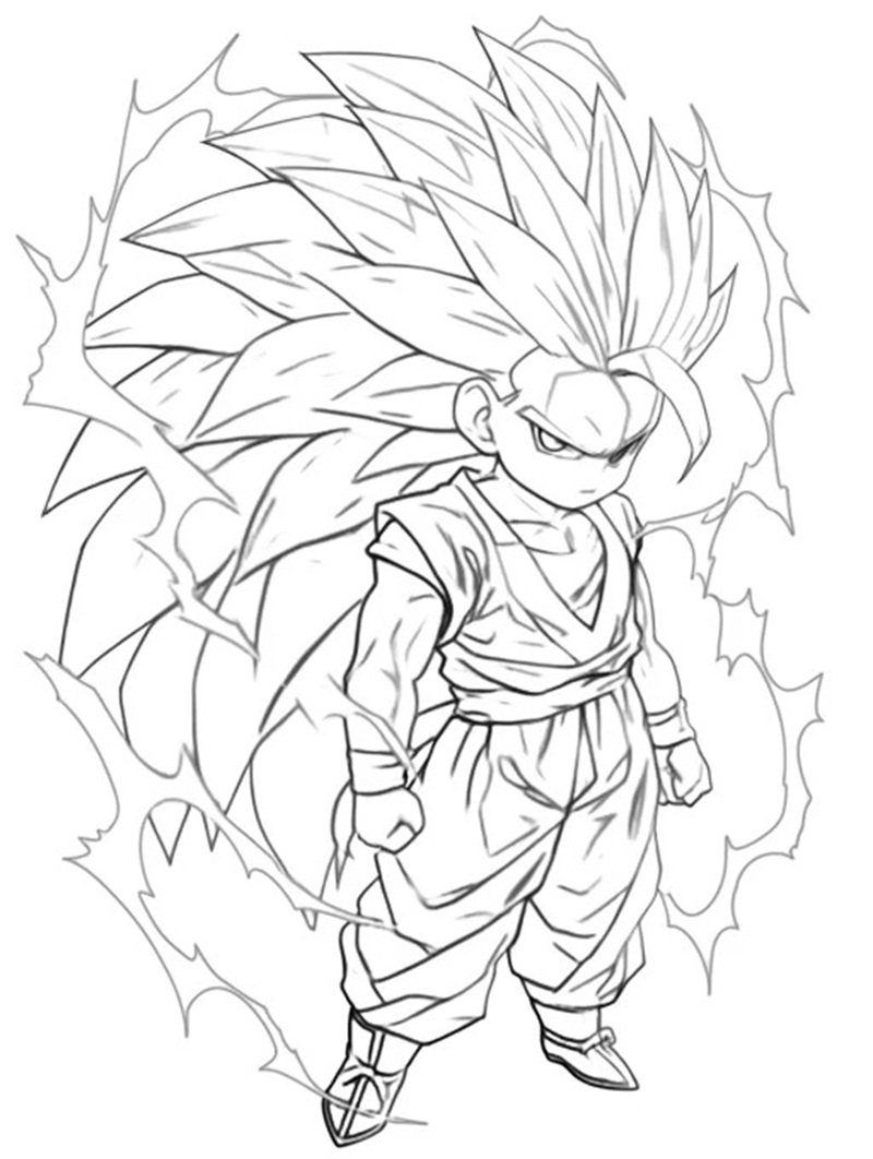 tranh tô màu songoku 24