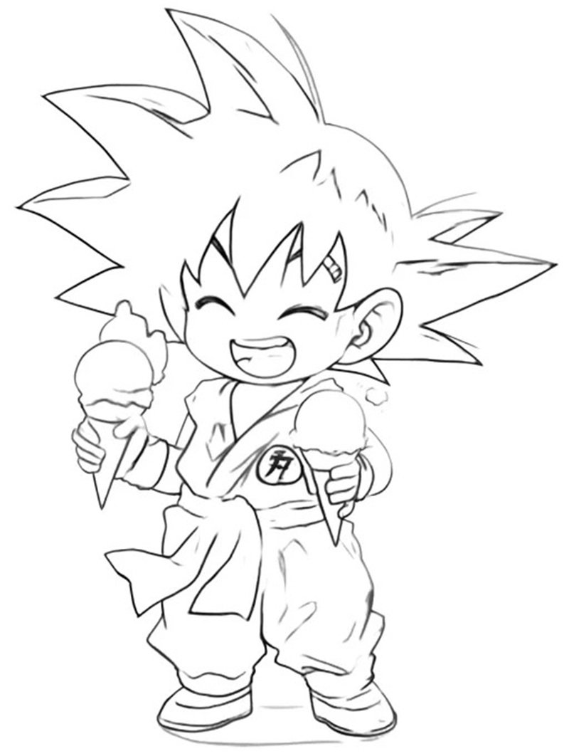 tranh tô màu songoku 26